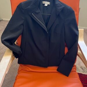 Casual Corner Black Blazer Structured Suit Jacket